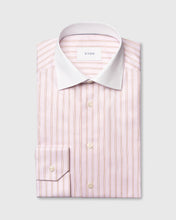 Load image into Gallery viewer, ETON 10001481152 WHITE COLLAR PINK STRIPE SIGNATURE TWILL SLIM SC SHIRT
