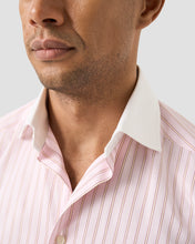 Load image into Gallery viewer, ETON 10001481152 WHITE COLLAR PINK STRIPE SIGNATURE TWILL SLIM SC SHIRT
