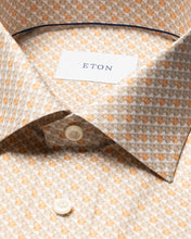 Load image into Gallery viewer, ETON 10001485645 ORANGE-LATTE PRINT SLIM SC SHIRT
