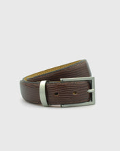 Load image into Gallery viewer, VINCENT &amp; FRANKS 609C ITA BROWN LIZARD LEATHER BELT

