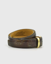 Load image into Gallery viewer, VINCENT&amp; FRANKS 609PP ITA TOFFEE PATENT PERFORATED LEATHER BELT
