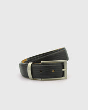 Load image into Gallery viewer, VINCENT &amp; FRANKS / ROUGE 609C ITA BLACK LIZARD LEATHER BELT
