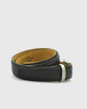 Load image into Gallery viewer, VINCENT &amp; FRANKS / ROUGE 609C ITA BLACK LIZARD LEATHER BELT
