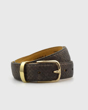 Load image into Gallery viewer, VINCENT &amp; FRANKS 609C ITA BROWN SNAKE LEATHER BELT
