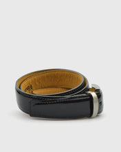 Load image into Gallery viewer, VINCENT &amp; FRANKS 609D ITA BLACK PATENT LEATHER BELT
