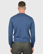 Load image into Gallery viewer, VISCONTI W23V AVIATOR-BLUE WOOL V-NECK SWEATER
