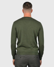 Load image into Gallery viewer, VISCONTI W23V OLIVE-GREEN WOOL V-NECK SWEATER
