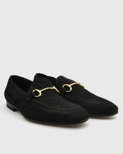 Load image into Gallery viewer, VINCENT &amp; FRANKS S23VF-G SU BLACK SUEDE LOAFER
