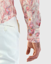 Load image into Gallery viewer, VINCENT &amp; FRANKS W2303632243B APRICOT LIBERTY PRINT SLIM SC SHIRT
