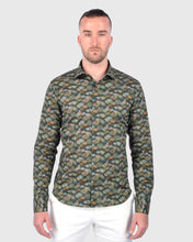 Load image into Gallery viewer, VINCENT &amp; FRANKS W2303632110B D-GREEN LIBERTY PRINT SLIM SC SHIRT
