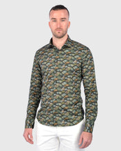 Load image into Gallery viewer, VINCENT &amp; FRANKS W2303632110B D-GREEN LIBERTY PRINT SLIM SC SHIRT
