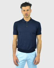 Load image into Gallery viewer, TOMBOLINI WM3SZMFL-TB SS NAVY KNITED POLO
