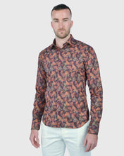 Load image into Gallery viewer, VINCENT &amp; FRANKS W2303632207C WINE LIBERTY PRINT SLIM SC SHIRT
