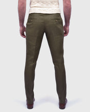 Load image into Gallery viewer, VINCENT &amp; FRANKS S197641 SLIM KHAKI LINEN TROUSER
