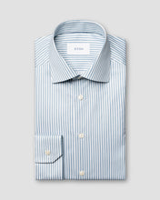 Load image into Gallery viewer, ETON BLUE STRIPE TWILL SLIM SC SHIRT 10001517361
