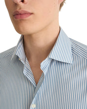 Load image into Gallery viewer, ETON BLUE STRIPE TWILL SLIM SC SHIRT 10001517361
