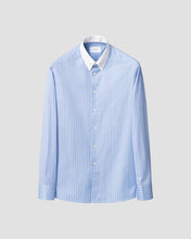 Load image into Gallery viewer, ETON WHITE PIN COLLAR BLUE STRIPE TWILL SLIM SC SHIRT 1000154122545
