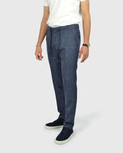 Load image into Gallery viewer, FRANCKINO SARTORIA FSS24 LIN2 SLUB JOGGER - NAVY TROUSER
