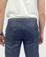 Load image into Gallery viewer, FRANCKINO SARTORIA FSS24 LIN2 SLUB JOGGER - NAVY TROUSER
