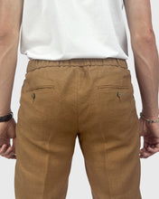 Load image into Gallery viewer, FRANCKINO SARTORIA FSS24 LIN3 SLUB JOGGER - RUST TROUSER
