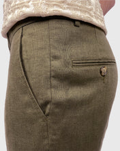 Load image into Gallery viewer, VINCENT &amp; FRANKS S197641 SLIM KHAKI LINEN TROUSER
