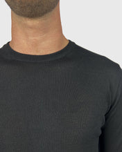Load image into Gallery viewer, VISCONTI W23C BLACK WOOL CREW NECK SWEATER
