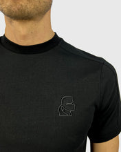 Load image into Gallery viewer, KARL LAGERFELD 755030 SS BLACK CREW T-SHIRT
