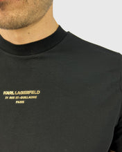 Load image into Gallery viewer, KARL LAGERFELD 755059 SS BLACK CREW T-SHIRT
