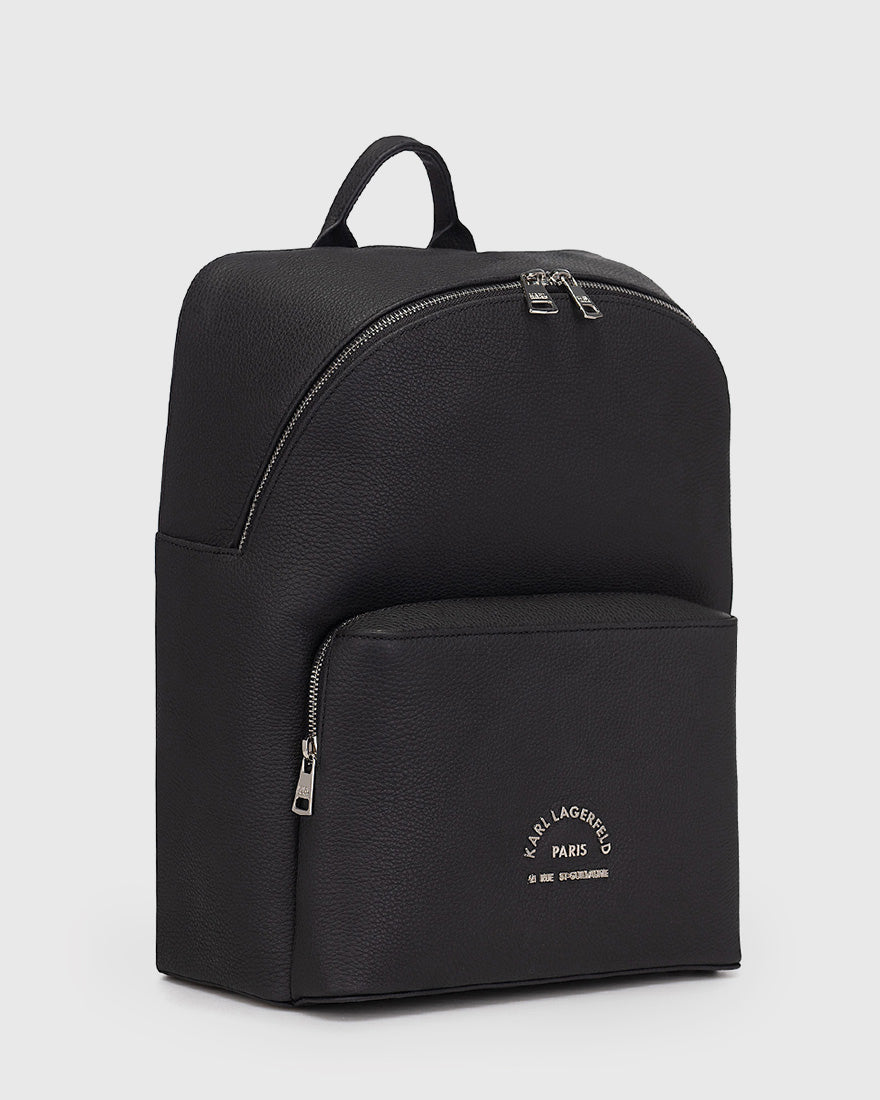 KARL LAGERFELD 815908 990 BLACK LEATHER BACKPACK