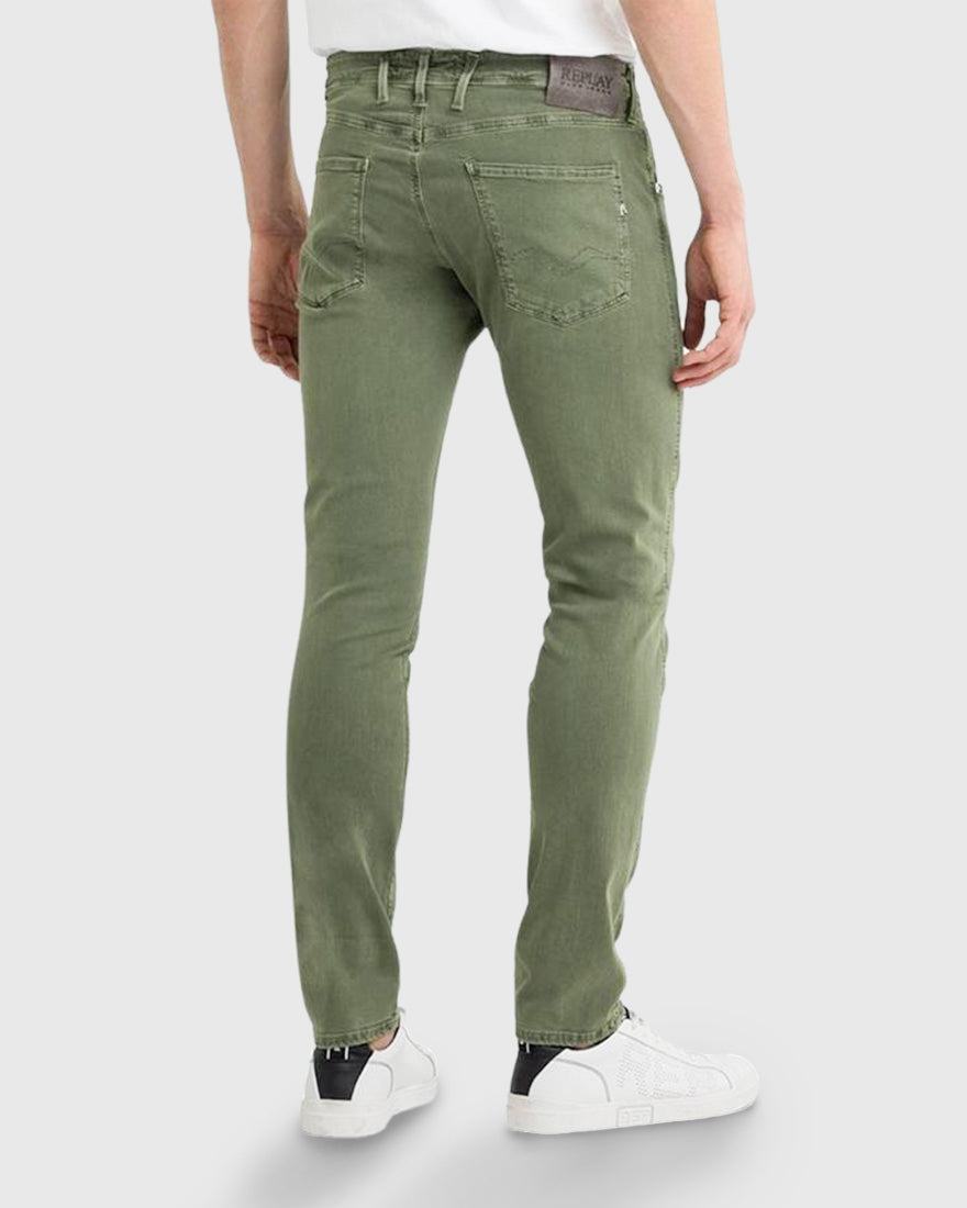 REPLAY R3978121914Y GREEN ANBASS X-LITE JEANS