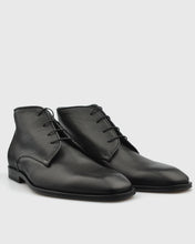 Load image into Gallery viewer, VINCENT &amp; FRANKS VFW26 BLACK BIRDS-EYE DERBY LEATHER BOOT
