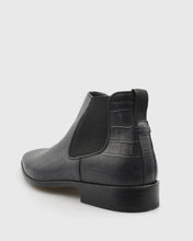 Load image into Gallery viewer, VINCENT &amp; FRANKS W24CROC BLACK CROCODILE CHELSEA BOOT
