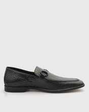 Load image into Gallery viewer, VINCENT &amp; FRANKS W24CROC BLACK CROCODILE LOAFER
