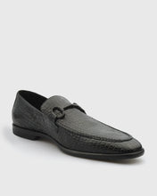 Load image into Gallery viewer, VINCENT &amp; FRANKS W24CROC BLACK CROCODILE LOAFER
