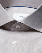 Load image into Gallery viewer, ETON 10001398033 SAND MICRO-CHECK TWILL SLIM SHIRT
