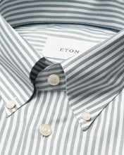 Load image into Gallery viewer, ETON 100013463 GREEN STRIPE BUTTON-DOWN COLLAR TWILL SLIM SHIRT
