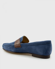 Load image into Gallery viewer, VINCENT &amp; FRANKS VF64_7 BLUE SUEDE LOAFER
