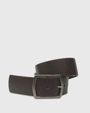 Load image into Gallery viewer, VINCENT&amp; FRANKS / ROUGE 622A ITA BROWN PERFORATED LEATHER BELT
