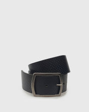 Load image into Gallery viewer, VINCENT&amp; FRANKS / ROUGE 622A ITA BLACK PERFORATED LEATHER BELT
