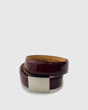 Load image into Gallery viewer, VINCENT&amp; FRANKS / ROUGE 353M ITA MAROON PATENT LEATHER BELT
