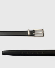 Load image into Gallery viewer, VINCENT&amp; FRANKS / ROUGE 609B ITA BLACK LEATHER BELT
