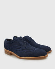 Load image into Gallery viewer, LOAKE RADLEY NAVY GOODYEAR WELTED SUEDE BROGUE SHOES
