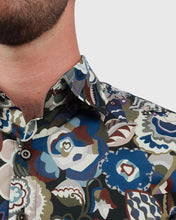 Load image into Gallery viewer, VINCENT &amp; FRANKS S183638211C BROWN FLORAL LIBERTY PRINT SLIM SC SHIRT

