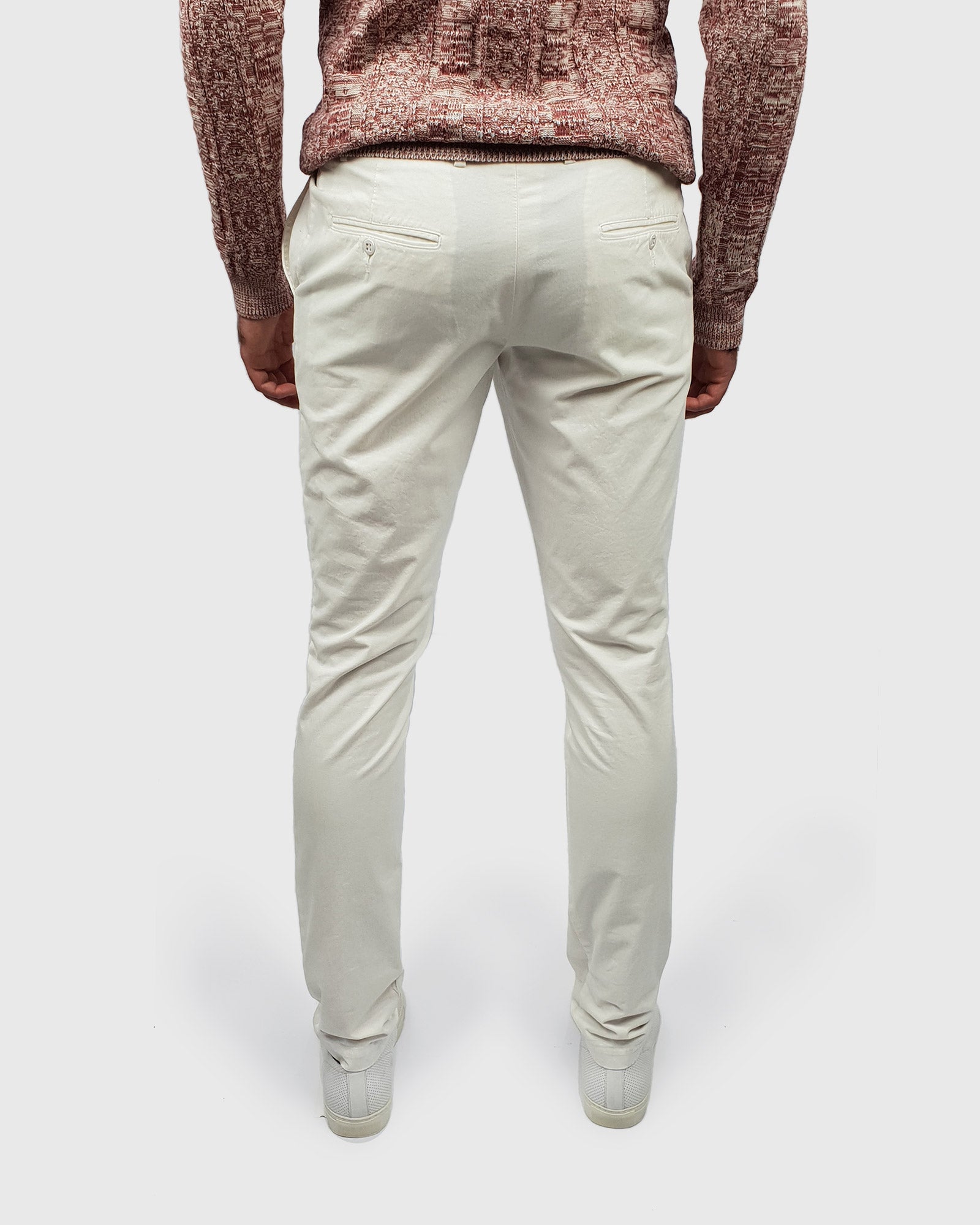 VINCENT & FRANKS S197558GD WHITE STRETCH CHINOS