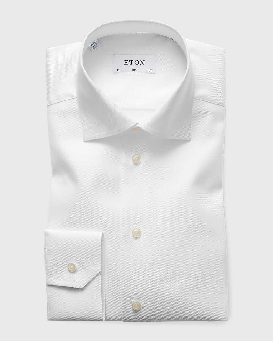 White textured dress sales shirt