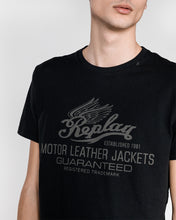Load image into Gallery viewer, REPLAY M35972660 BLACK CREW T-SHIRT
