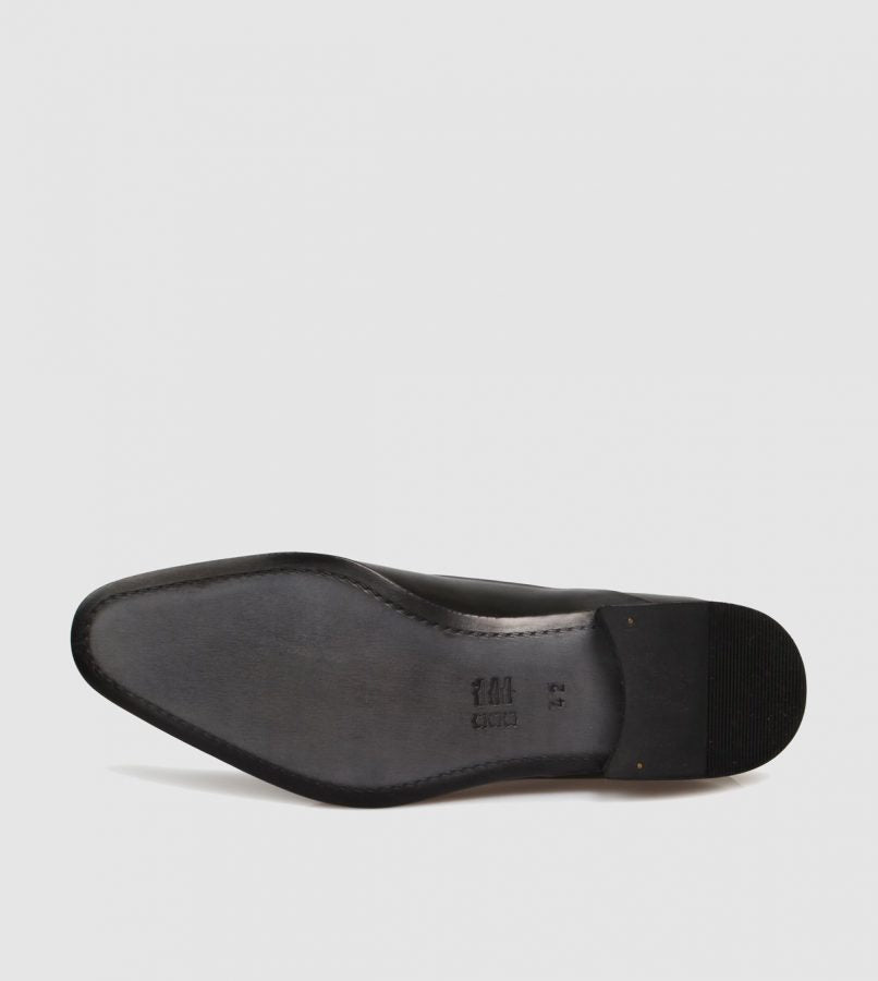 BRANDO 6850 AUSTIN OXFORD BLACK TOE CAP SHOE
