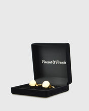 Load image into Gallery viewer, VINCENT &amp; FRANKS VF22022 ROUND GOLD CUFFLINKS
