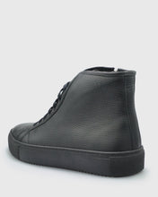 Load image into Gallery viewer, VINCENT &amp; FRANKS VFW22HT BLACK HIGH-TOP LEATHER SNEAKER
