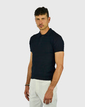 Load image into Gallery viewer, VINCENT &amp; FRANKS S221VF SS NAVY KNITTED POLO
